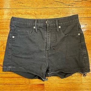 Banana republic black high rise short shorts 27p